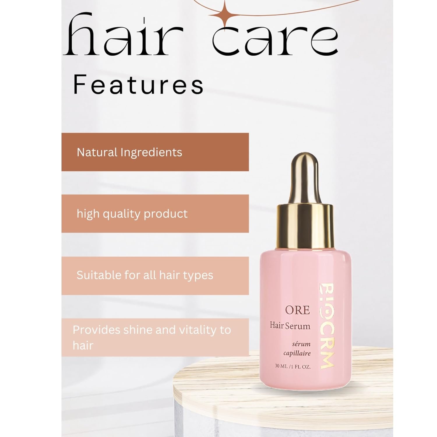 ORE Hair Serum for Hair Growth – 30ml Biotin Hair Growth Serum with Turmeric, Botanical Extracts – Effective Hair Loss Serum for Fuller, Thicker Hair – Non-Greasy Lightweight Formula - Image 10