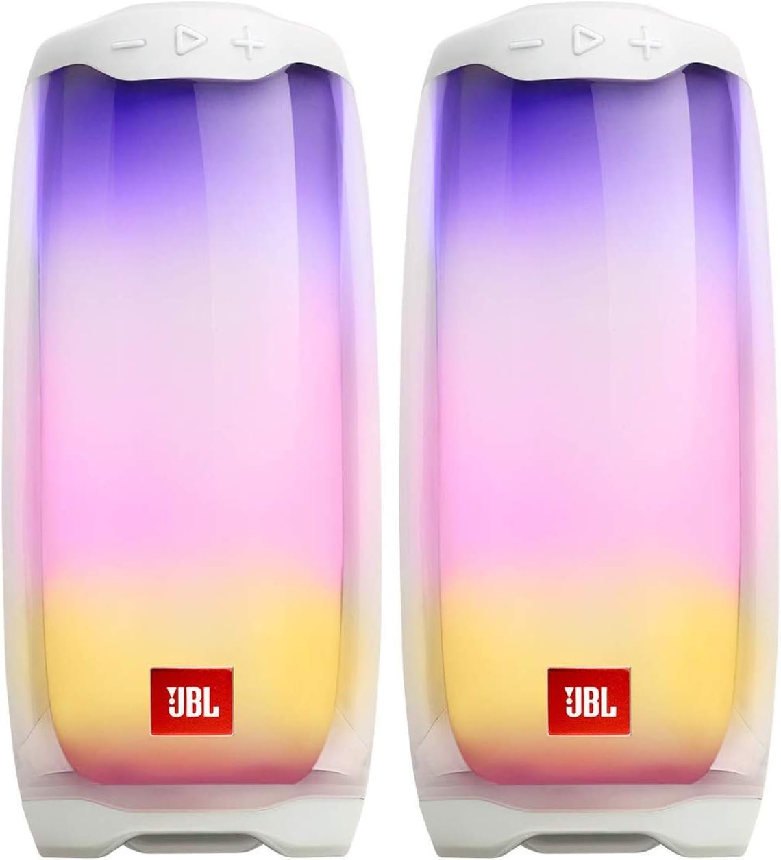 JBL Pulse 4 Wireless Bluetooth IPX7 Waterproof Speaker Pair Bundle - White - Image 2