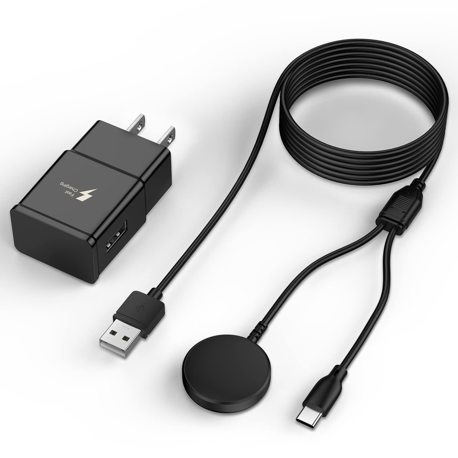 2 in 1 Samsung Watch Charger 6.6FT/2M Galaxy Watch Charger Cable with 18W USB A Fast Charger Power Adapter Plug for Samsung Galaxy Watch Ultra/7/FE/6/5/4,Galaxy S24/S23/S22,Fold 6/5,Flip 6/5,Buds,Tab - Image 2