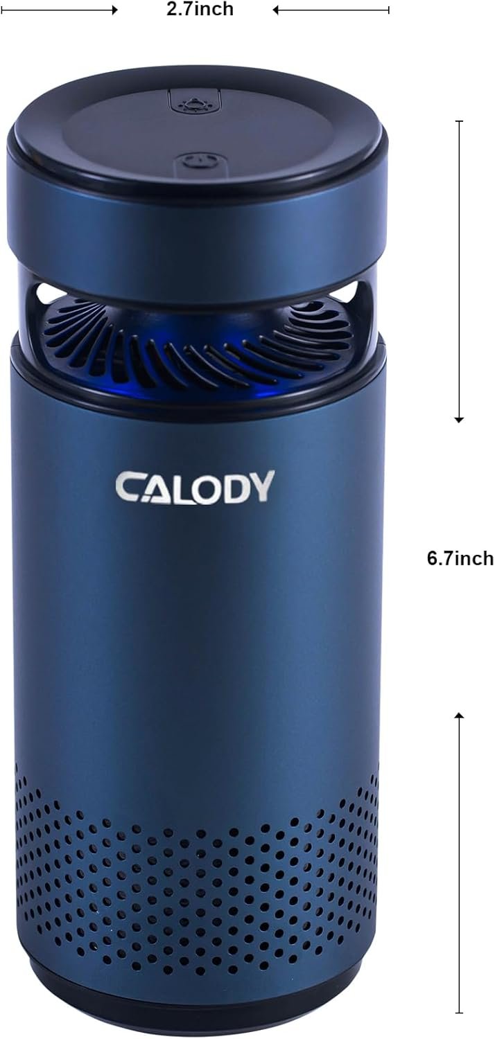 CALODY Car Air Purifier, Updated Mini Air Purifier Battery Powered, Air Purifiers for Bedroom Home with H13 True HEPA Filter for Allergies, HEPA Air Purifier for Car Traveling Bedroom Office - Image 10