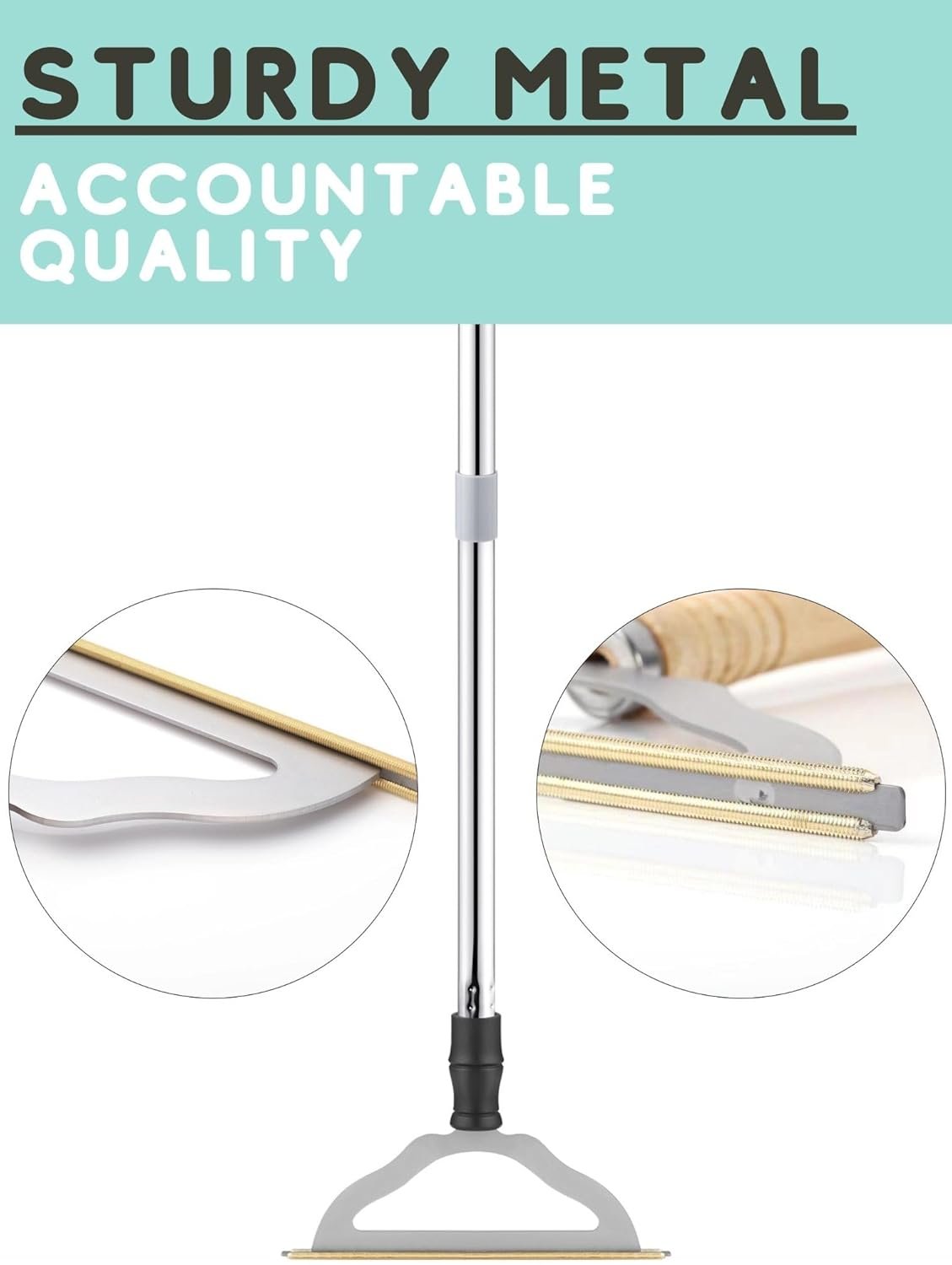 Pet Hair Remover for Carpets, Adjustable Long Handle Carpet Rake for Dog Cat Hair Removal, Powerful Carpet Hair Removal Broom, Reusable Large Fur Scraper Tool - Image 6