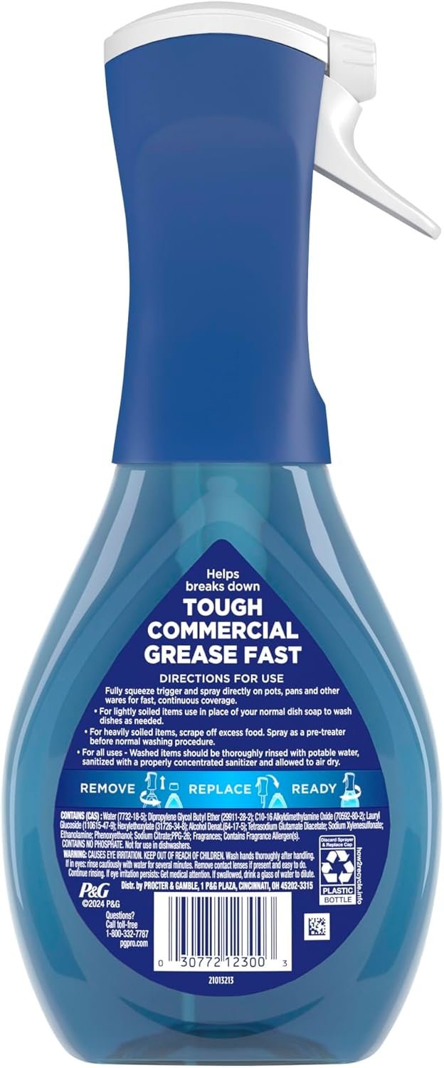 Dawn Professional Heavy-Duty Platinum Powerwash Dish Spray Starter Kit, Fresh, 16 Fl Oz, Blue, Pack Of 6 Starter Kits - Image 4