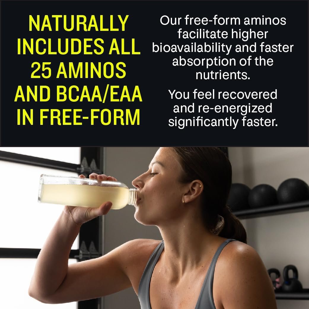 UNBROKEN Amino Energy Tablets with All 9 EAA & BCAA Amino Acids in Free-Form, Amino Acids Supplement for Faster Recovery & Less Muscle Soreness, Post & Preworkout for Men & Women,10 Serv. Lemon/Lime. - Image 4