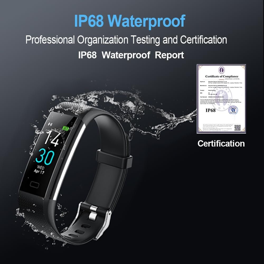 Fitness Tracker with Heart Rate Monitor/Step Counter/Calories, Activity Tracker Smart Watch Sleep Monitor IP68 Health Tracker Pedometer for Man Women - Image 7