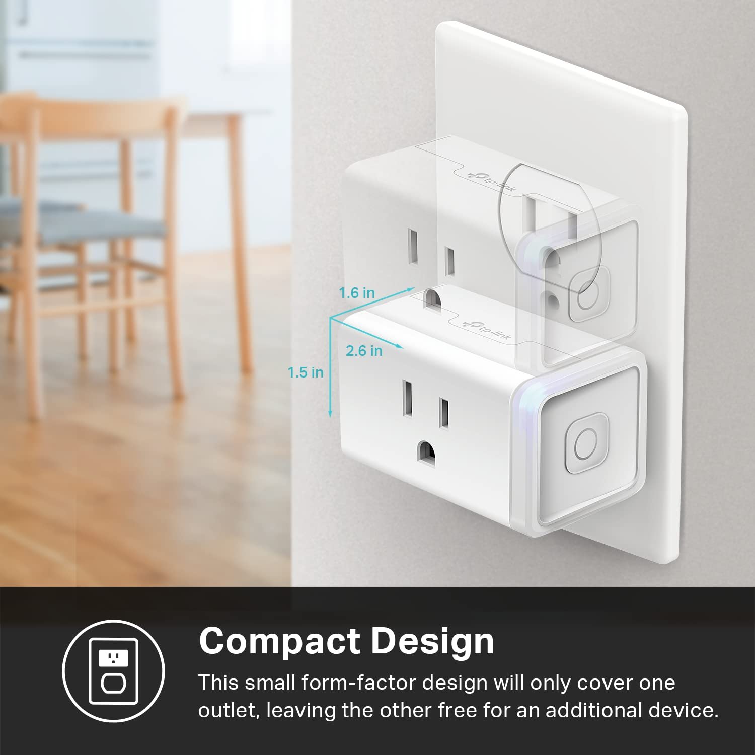 Kasa Smart KP125P2 Plug Mini 15A, Apple HomeKit Supported, Smart Outlet Works with Siri, Alexa & Google Home, No Hub Required, UL Certified, Scheduling, Timer, 2.4G WiFi Only, 2-Pack, White - Image 6
