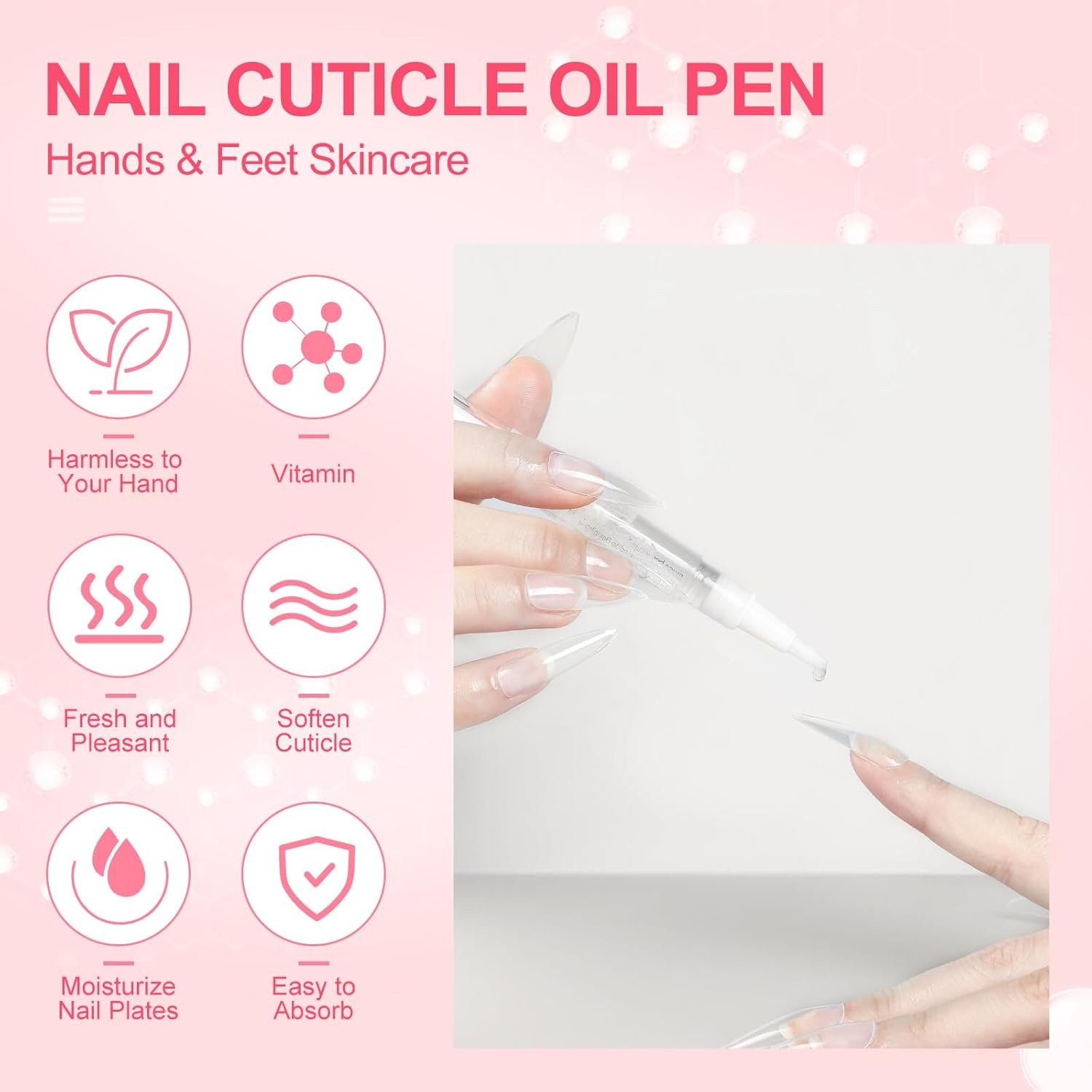 10Pcs Cuticle Oil Pen for Nails Cuticle Oil Bulk for Nail Strength Nail Care Nail Softener Natural Moist Gel Nail Nourishment DIY Manicure Tools Home Salon Gifts for Women - Image 3