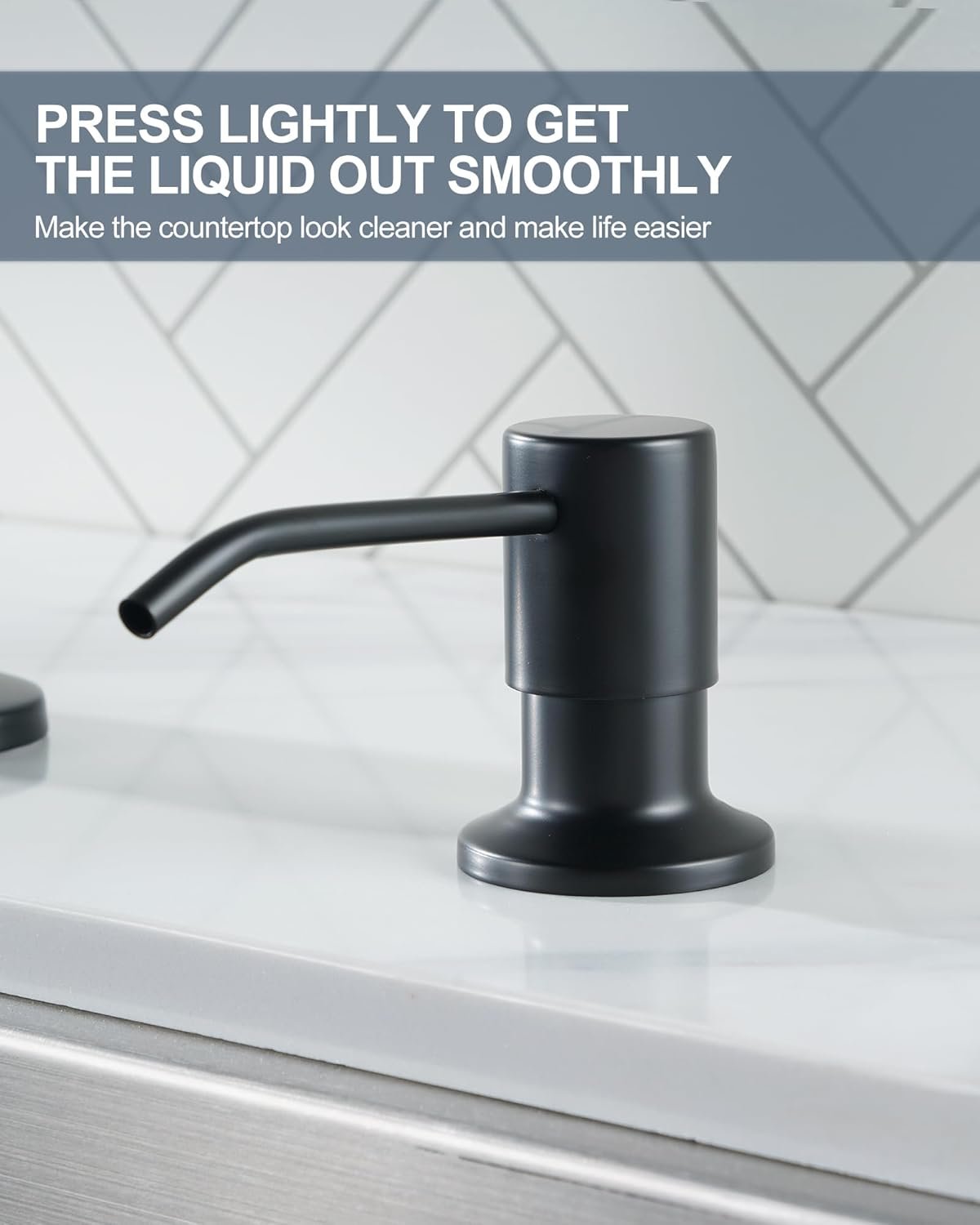 WOWOW Kitchen Faucets with Pull Down Sprayer, Matte Black Kitchen Faucet with Sprayer, 304 Stainless Steel High Arc Single Handle Pull Down Kitchen Faucet for Kitchen Sink Faucet with Soap Dispenser - Image 9