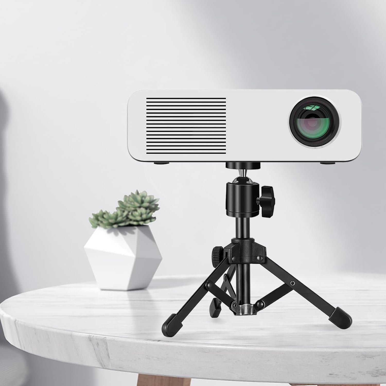 Mini Projector Stand, Table Top Mini Projector Tripod Stand with Tilt Angle Adjustable Small Tripod for Projector Mini, Cameras, DSLR, Smartphones - Image 3