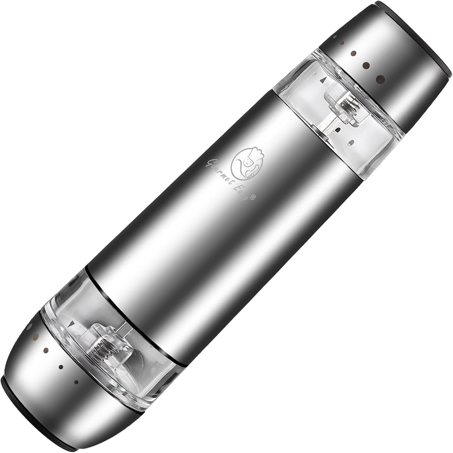 2 in 1 Electric Salt and Pepper Grinder Set, Rechargeable with USB-C, Automatic Battery Operated Salt and Pepper Shakers, Pepper Mill Grinder with Adjustable Coarseness, Stainless Steel Gourmet Easy - Image 2