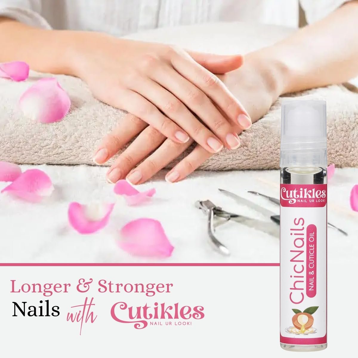 Nail & Cuticle Oil with goodness of Almond & Jojoba Oil. Nourishing Care for Longer and Stronger Nails - 0.33 FL. OZ - Image 6