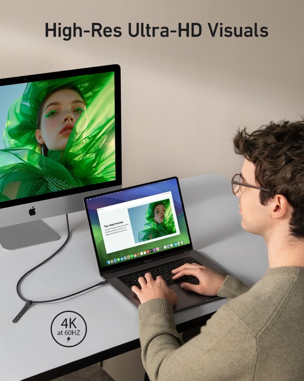 Anker USB 4 Gen 2 Cable, 20 Gbps Data Transfer, 4K HD Display, 3 ft Bio-Based 240W Charging USB C to USB C Cable, Type C for iPhone 15/15 Pro/15 Pro Max/15 Plus, USB-C Laptops, Hubs, Docks, and More - Image 5