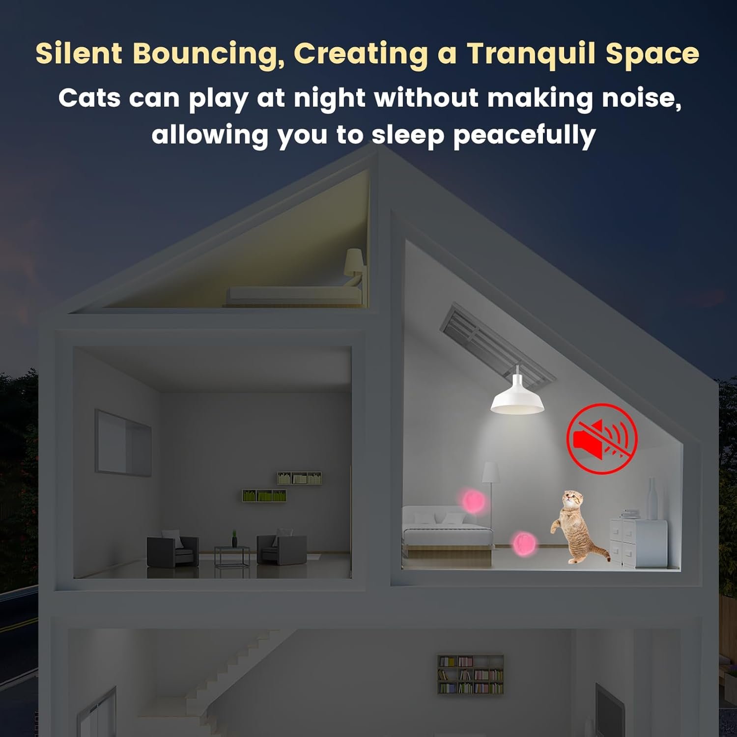 Cat Toy Balls with Launchers Set (2+100), 100 Cat Pom Pom Balls & 2 Cat Toy Ball Launchers (Durable Reinforced Edition), Cat Enrichment Toys, Interactive Cat Toy Balls, Soft & Safe Cat Toys - Image 6