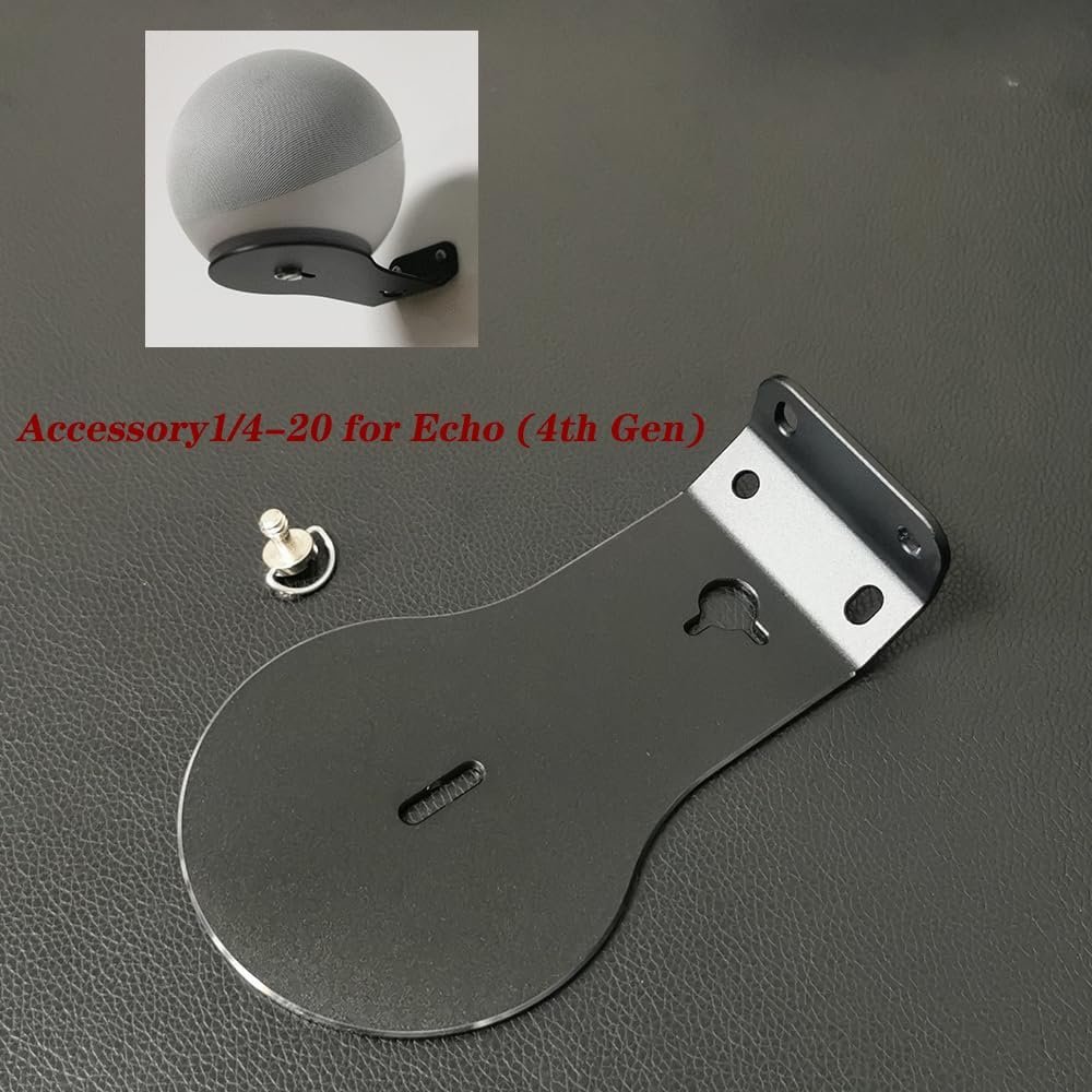 Wall Mount Stand for All-New Echo (4th Gen) / Echo (3rd Gen),Aviation Aluminum, Two Types of Wall Hanging Angles,Only Made and for Amazon Alexa, Black ES018-01 - Image 8