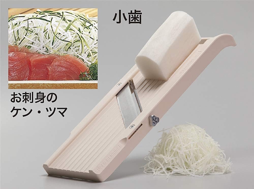 Benriner Super Standard Madoline Slicer, with with 4 Japanese Stainless Steel Blades, Almond - Image 6