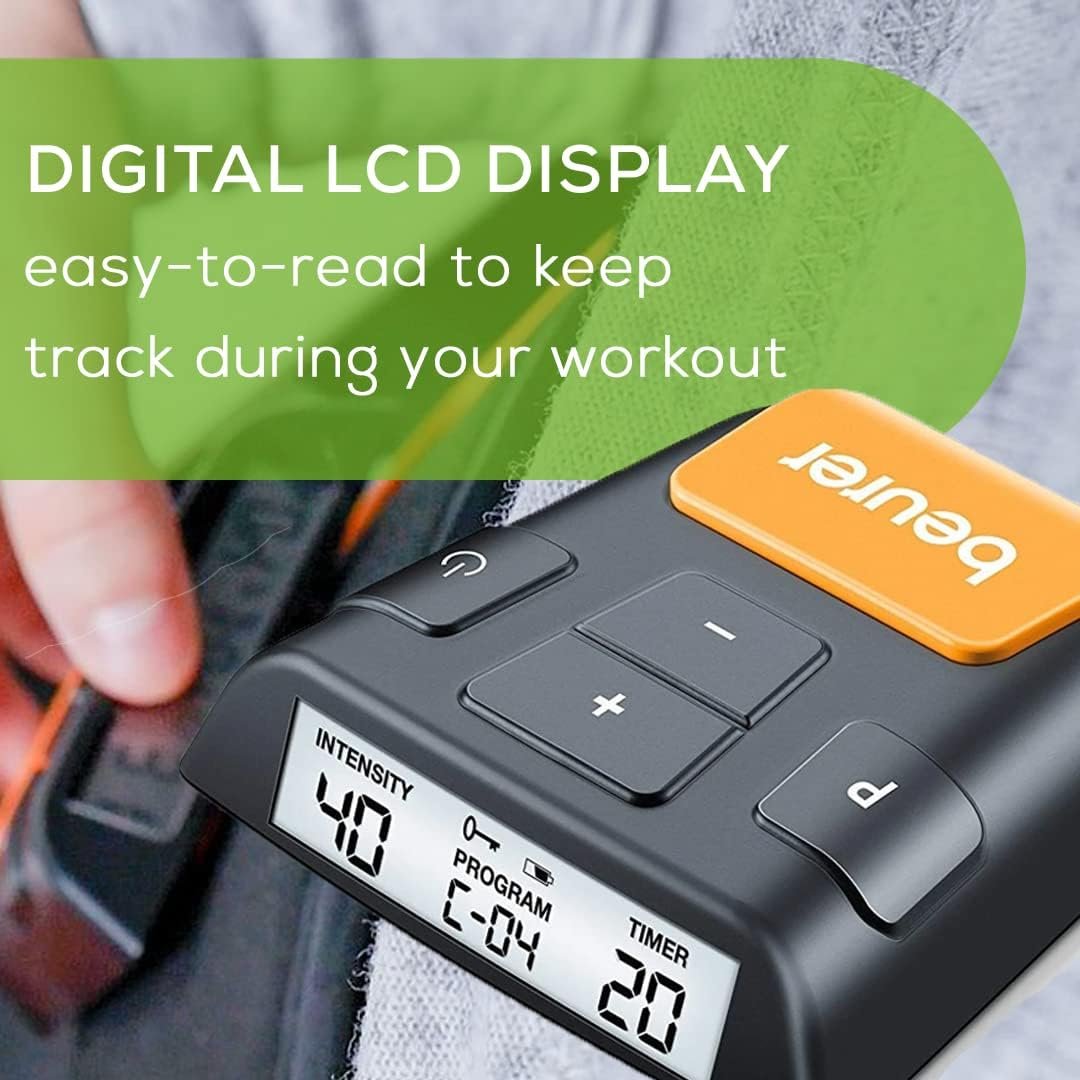 Beurer EM37 Abs Stimulator Toning Ab Belt, EMS Ab Machine with 40 Intensity Levels, Portable Ab Workout Equipment Belt Includes Reusable Water Electrodes and Batteries, Abdominal Exercise Machine - Image 6