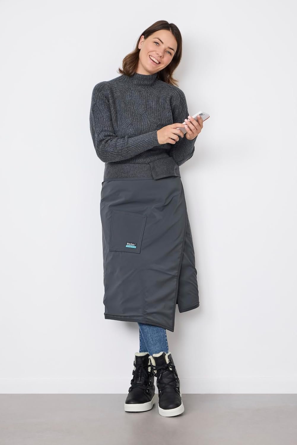 Sport Blanket and Wearable Wrap, The Bergen Sport, Graphite - Image 6