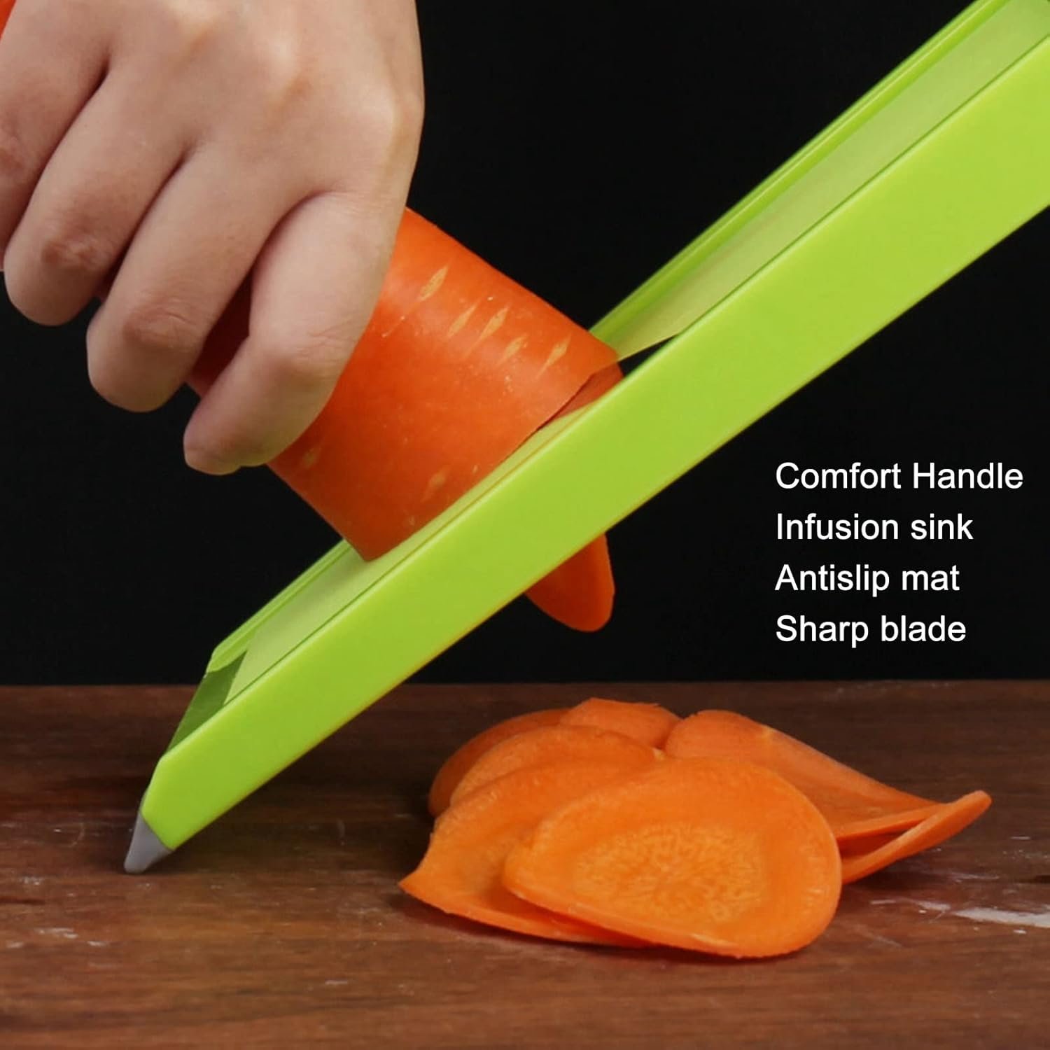 Vegetable Slicer, 4.25 x 10.8in Stainless Steel Mandoline Food Slicer with Hanging Hole, Handheld Vegetable Chip Maker Food Chopper for Potato, Carrot, Vegetables, Zucchini - Image 5