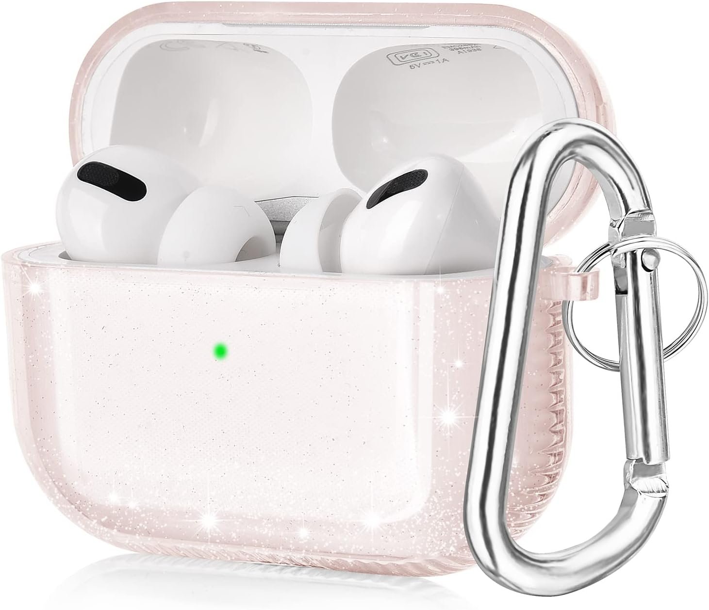 KOREDA Compatible with AirPods Pro 2nd Generation/1st Generation Case Cover, Soft Clear TPU Bling Transparent Protective Shockproof Case Designed with Keychain for AirPods Pro & AirPods Pro 2 Case - Image 2