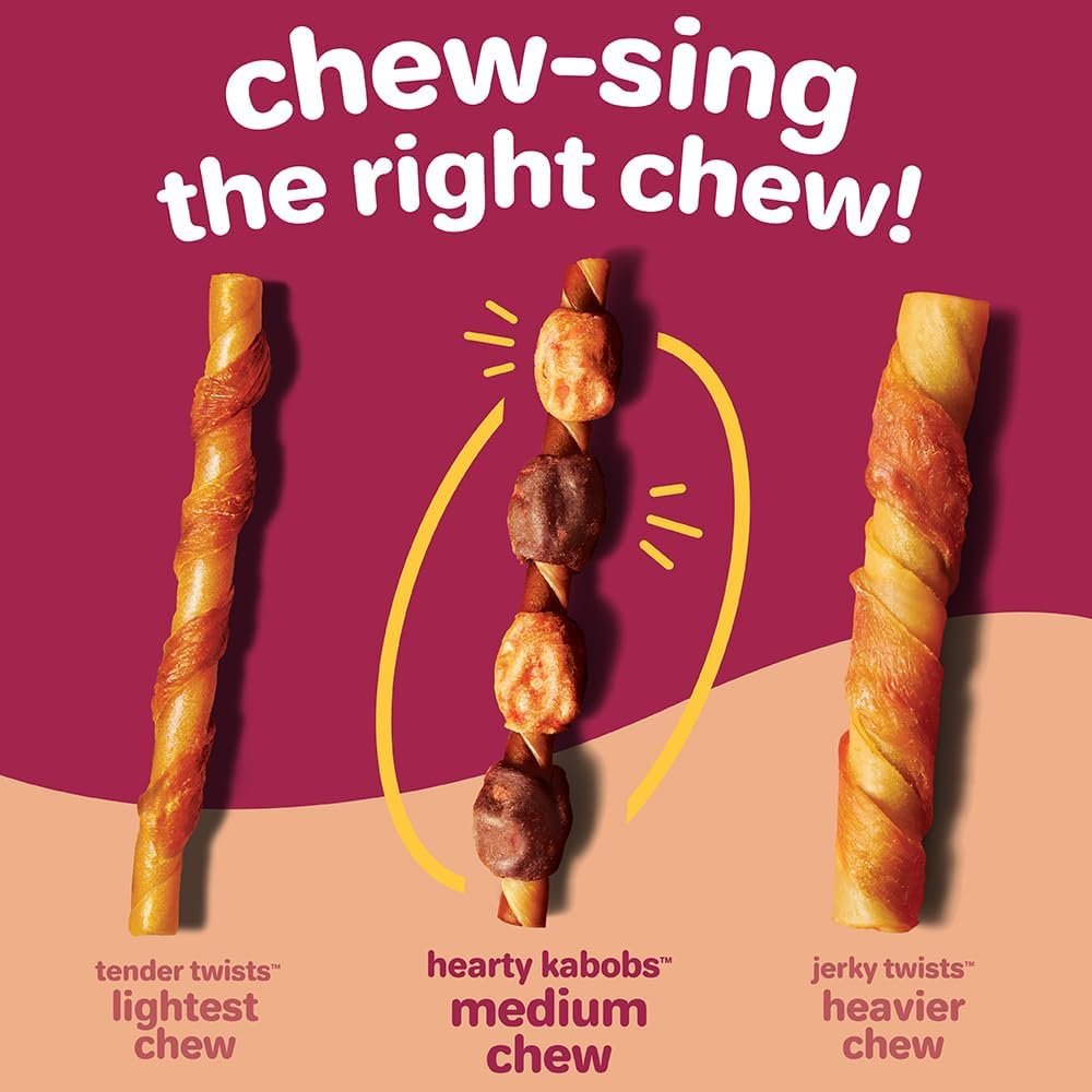 Hartz Oinkies Hearty Kabob with Real Chicken, Duck, Sweet Potato Rawhide-Free Dog Treats, Highly Digestible Long Lasting Dog Chews, 18 Count - Image 6