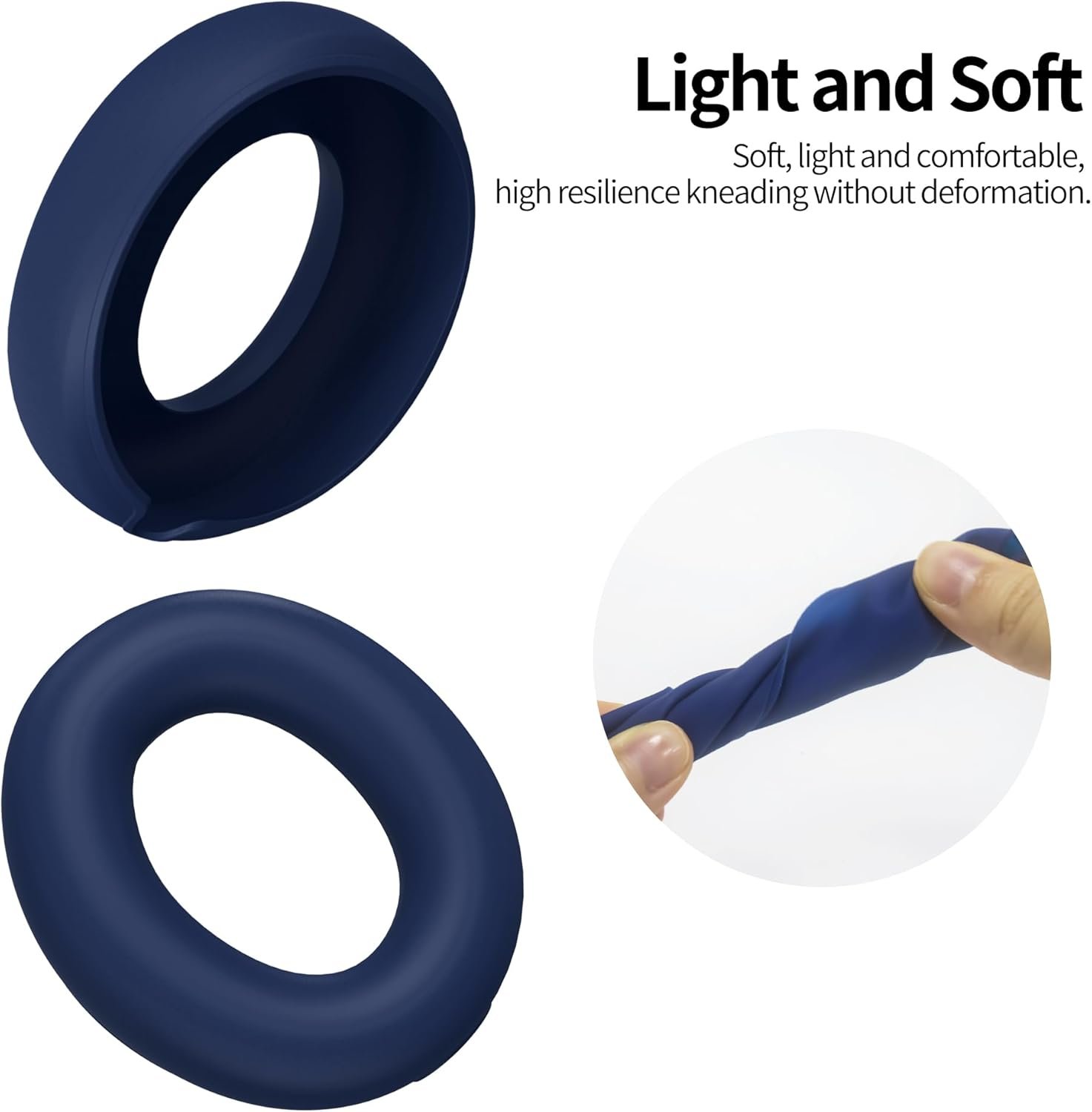 Silicone Case Compatible with Beats Studio Pro, Silicone Ear Pads Cover Protector Headband Cover, Anti-Scratch, Washable Protective Cover for Beats Studio Pro Ear Pads - Navy - Image 4