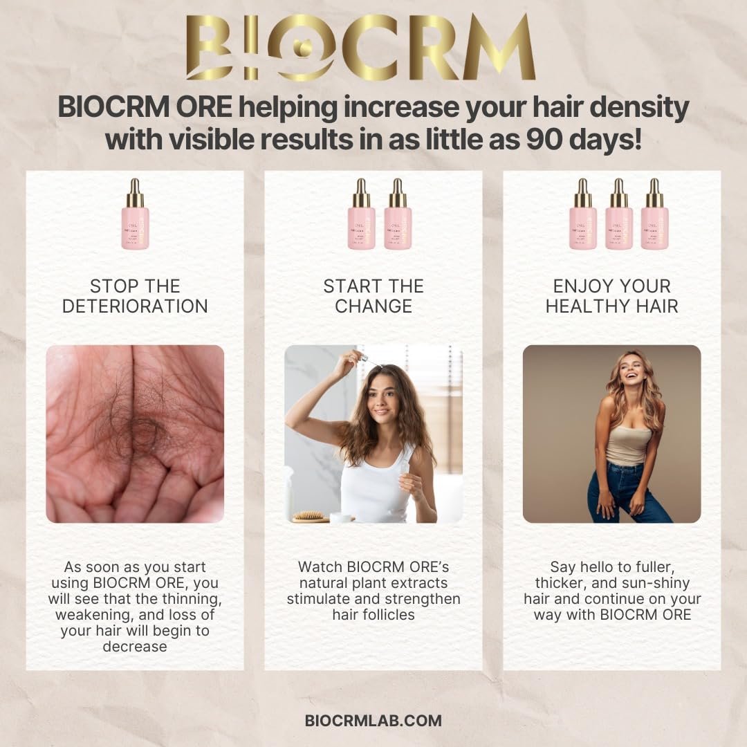 ORE Hair Serum for Hair Growth – 30ml Biotin Hair Growth Serum with Turmeric, Botanical Extracts – Effective Hair Loss Serum for Fuller, Thicker Hair – Non-Greasy Lightweight Formula - Image 5