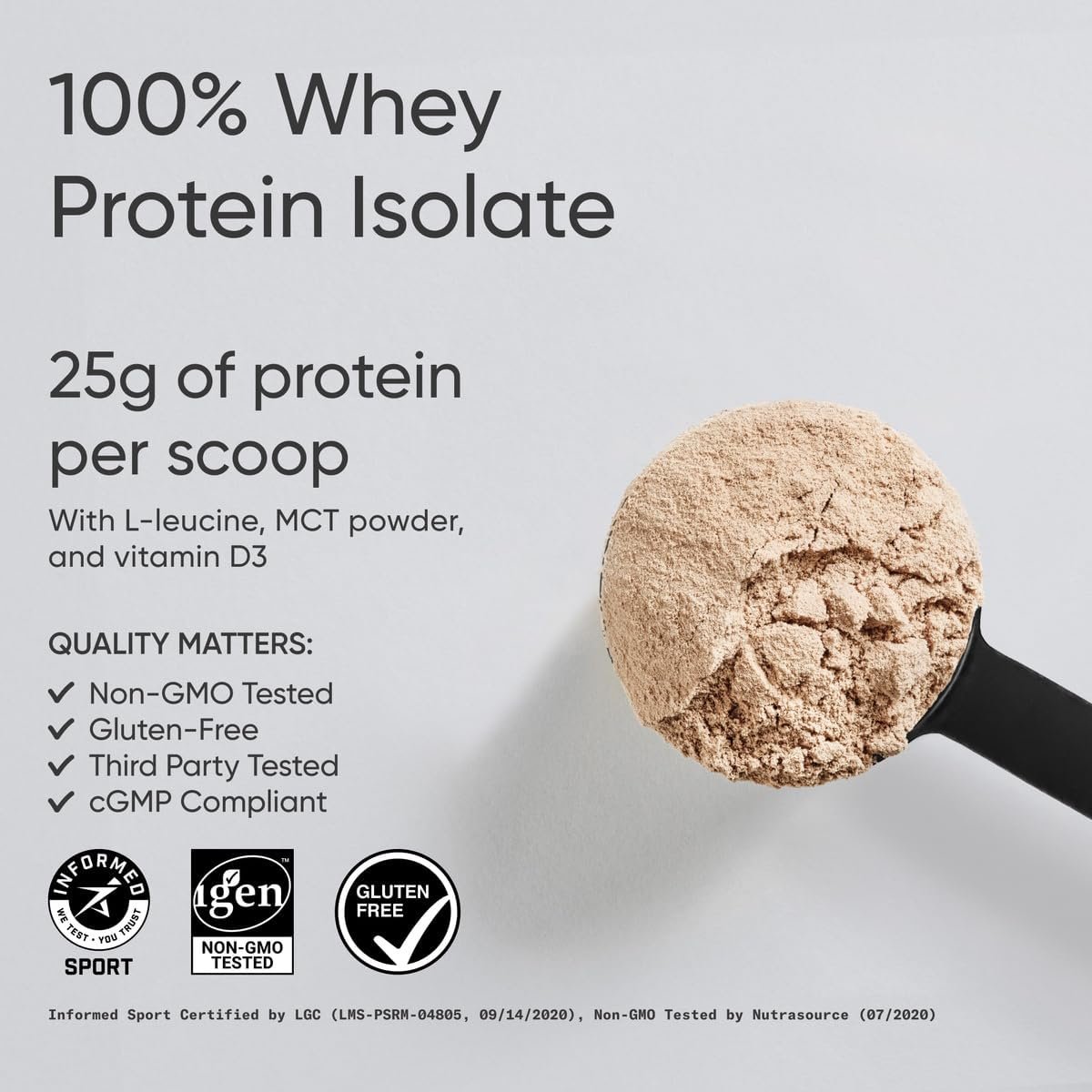 Sports Research Whey Protein - Sports Nutrition Whey Isolate Protein Powder for Lean Muscle Building & Workout Recovery - 5 lb Bag Bulk Protein Powder 25g per Serving - Dutch Chocolate, 60 Servings - Image 3