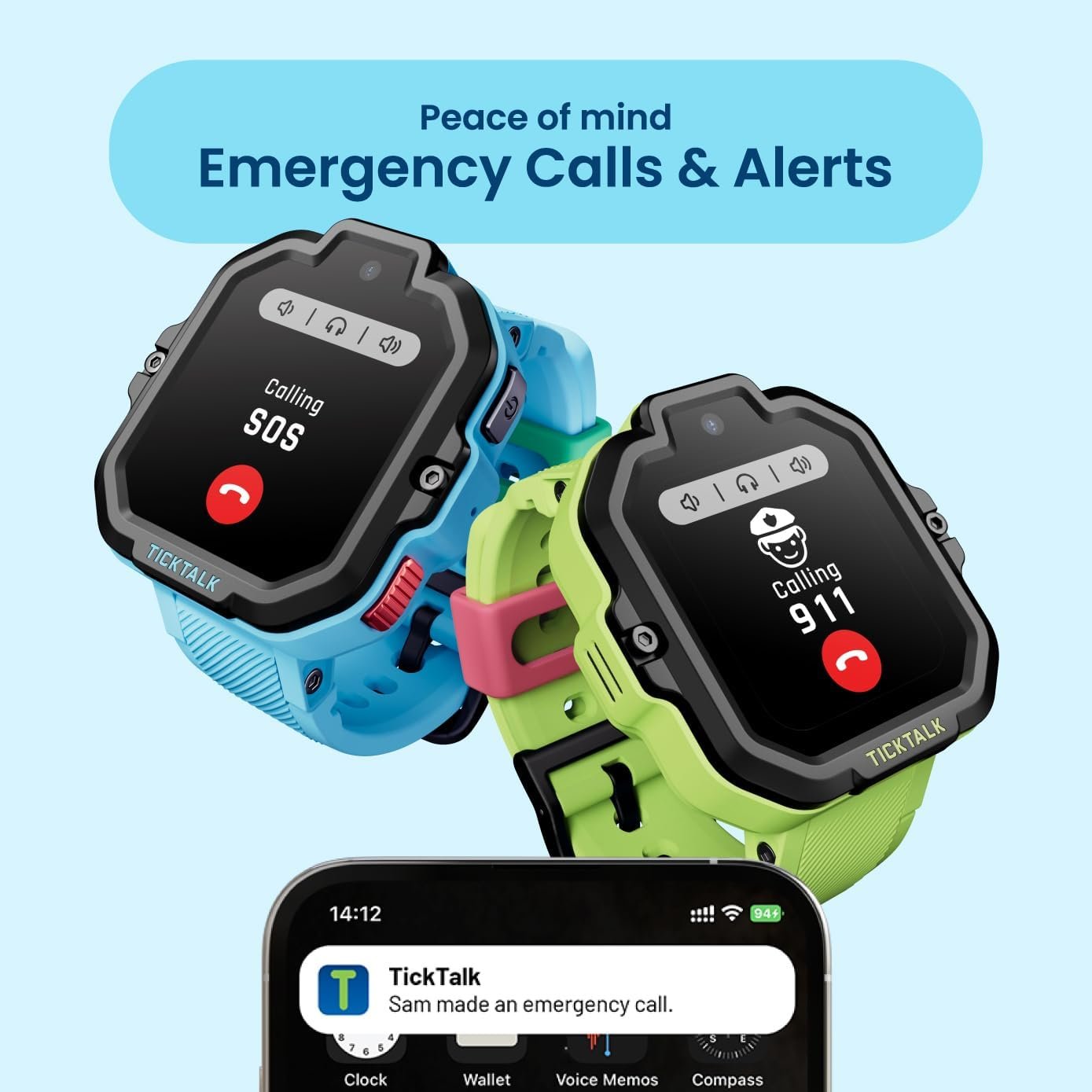 TickTalk5 LTE Kids Smart Watch with GPS Tracker, Phone Watch, Advanced Parental Controls, Video & Voice Calls, Text, School Mode, Free Music, SOS & 911, Safety Alerts, Pre-Installed SIM - Image 6