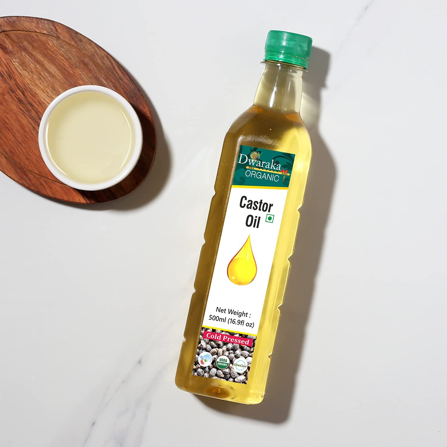 Dwaraka Organic Cold Pressed Castor Oil for Hair Growth, Skin & Digestion - 16.9 Fl Oz (500 ML) | USDA Organic, Non-GMO, All Natural - Image 4