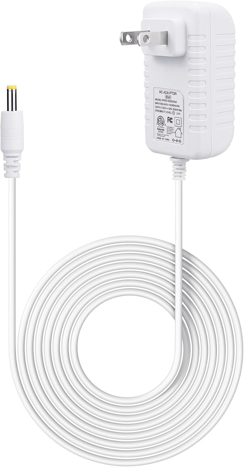 15W Power Cord Adapter for Echo Spot Smart Clock & Pop Smart Speaker - White Wall Charger Plug Long Cable, 5ft - Image 2