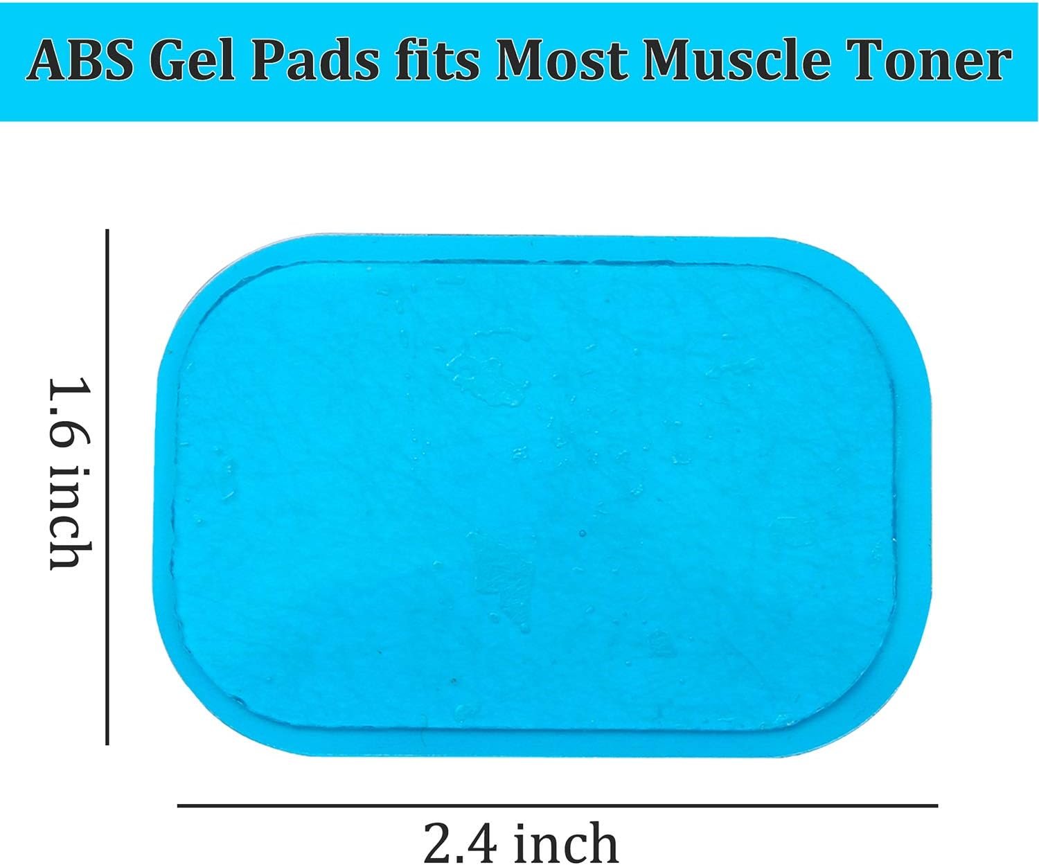 KASBEE ABS Gel Pads, 50PCS Muscle Stimulator Pads Replacement for Ultimate Muscle EMS Toner Abdominal Belt Belly Thigh Flab Arm Leg Waist Workout Trainer Machine - Image 6