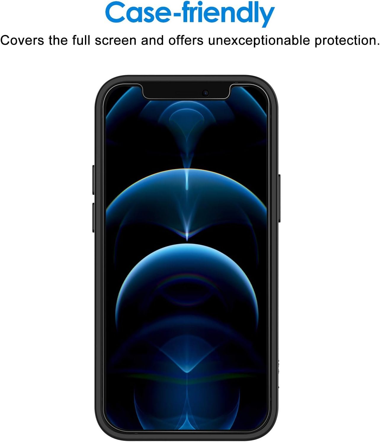 JETech Screen Protector for iPhone 12 Pro Max 6.7-Inch, Tempered Glass Film, 3-Pack - Image 4