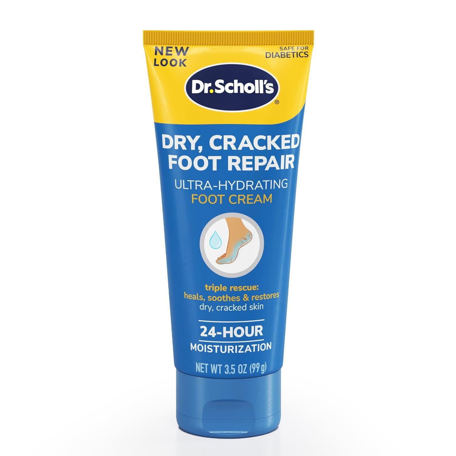 Dr. Scholl's Dry, Cracked Foot Repair Ultra-Hydrating Foot Cream Moisturizer, 3.5 oz, Skin Care Foot Lotion with 25% Urea for Dry Cracked Feet, Heals and Moisturizes for Healthy Feet - Image 2