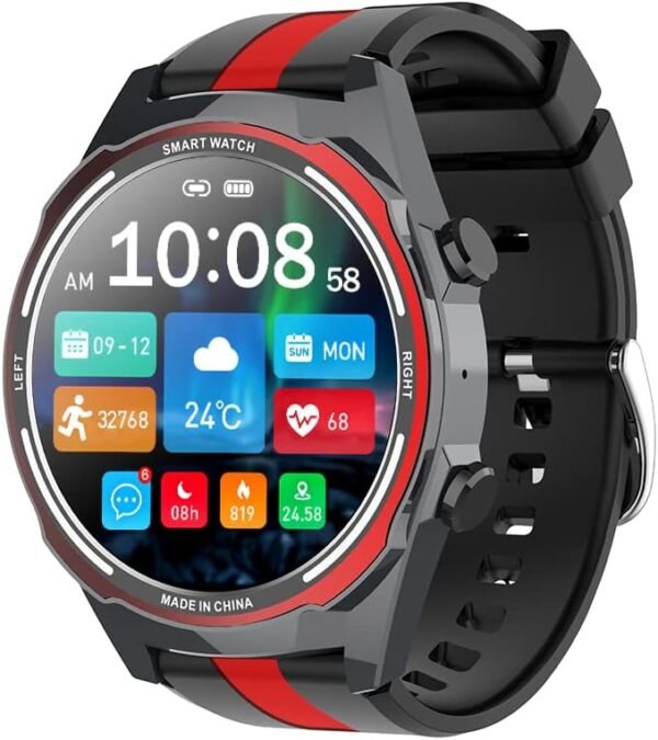 1.6 Inch Large Screen Smartwatch, 60 Days Extra Long Standby Large Men Smartwatch (Receive/Dial Calls), Android iOS Fitness Tracker with Heart Rate Sleep Monitor Sport Waterproof - Image 2