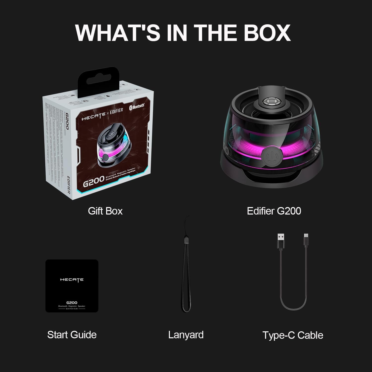 Edifier G200 Magnetic Bluetooth Speaker - Gifts Ideas - Phone Stand Bluetooth Speaker Magnet to iPhone, Android, Golf Cart & Anything Metal - Small Portable Speaker with RGB for Camping, Party, Desk - Image 7