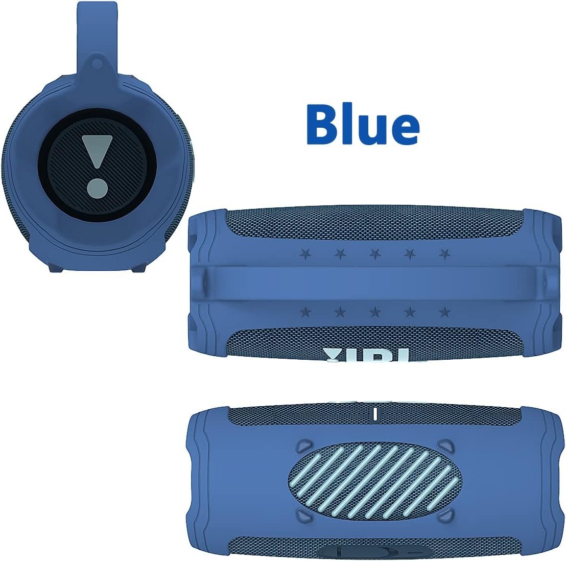 Silicone Cover Case for JBL Charge 5 Portable Bluetooth Speaker, Protective Skin Case for JBL Charge 5 Portable Bluetooth Speaker Accessories(Blue Case, NOT for Charge 5 Wi-Fi Version) - Image 5