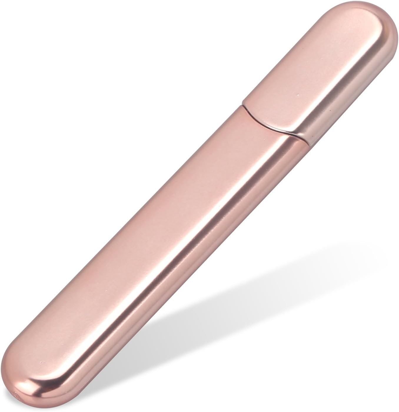 Premium Glass Nail File with Case, Crystal Diamond Salon Best Beauty Nail Buffer for Natural and Acrylic Nails Christmas Gift for Woman and Man,Apricot - Image 2
