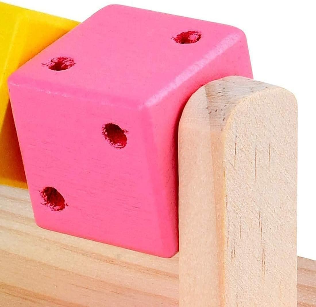 Litewoo Hamster Chew Toy Wood Platform Grinding Teeth Toys Exercise Intelligence Training Colorful Wooden Block for Small Animals Chinchilla Gerbil Guinea Pig Rat Chipmunk Squirrel Sugar Glider - Image 6
