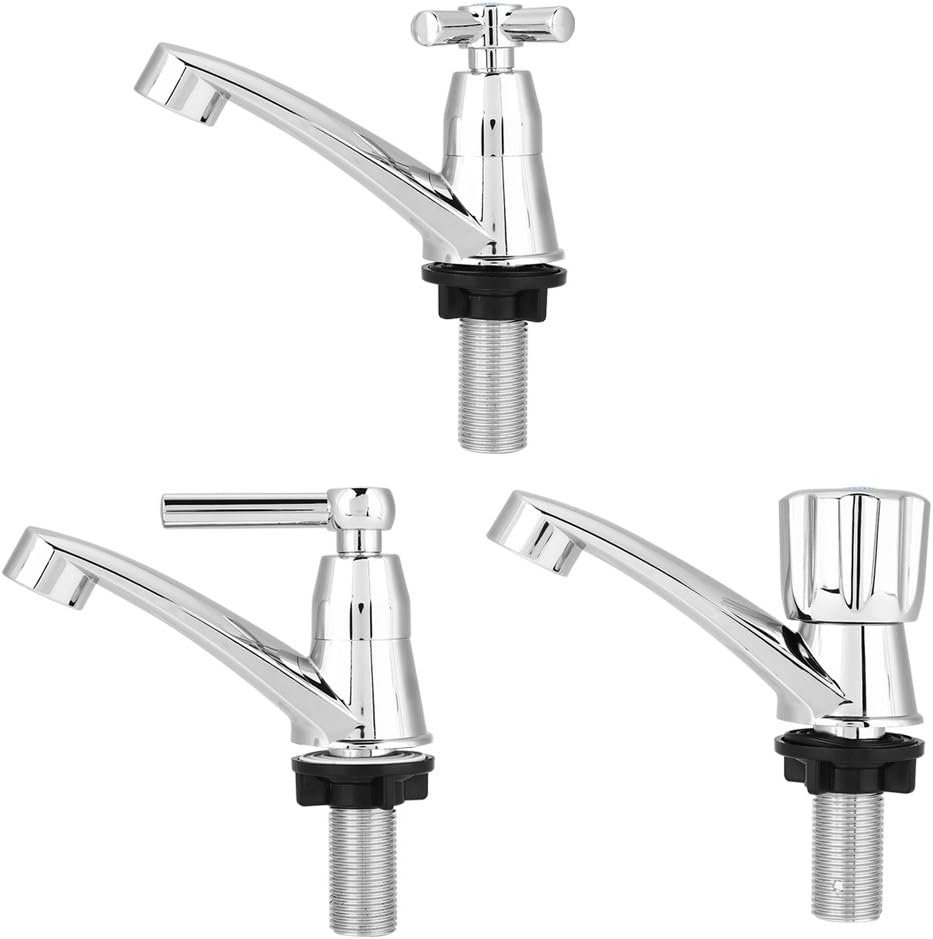 Single Cold Faucet Water Tap Bathroom Basin Kitchen Sink Accessories Touch On Faucets ABS Plastic(Straight Handle ) - Image 10