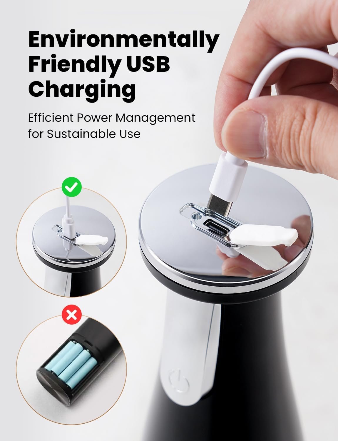 SHARDOR Electric Salt and Pepper Grinder Set, Adjustable Pepper Mill with Ceramic Grinding Elements, Rechargeable Spice Grinder with LED Light and 2 Quick-Change Pods, Ideal for Home Cooking - Image 8