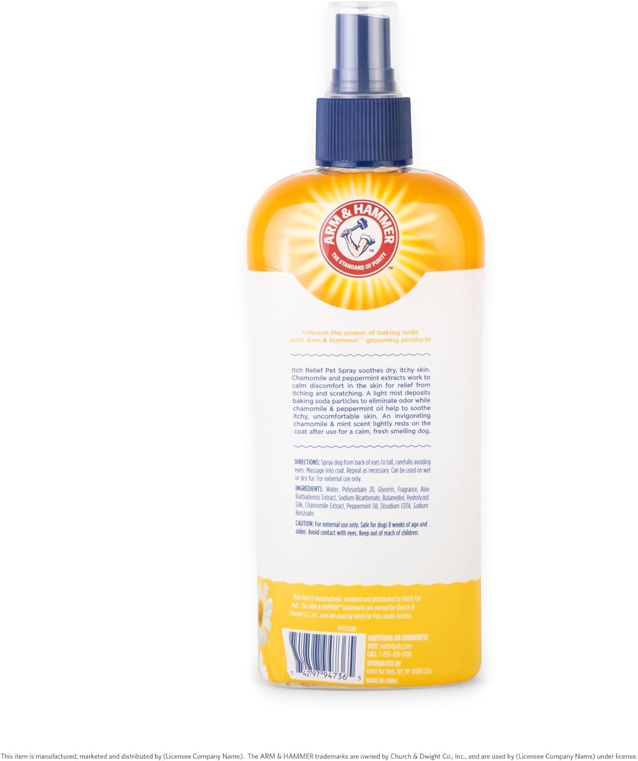 Arm & Hammer for Pets Itch Relief Spray for Dogs - Dog Itch Relief with Baking Soda Chamomile & Peppermint Scent - Professional Dog Skin Care Spray - Anti Itch Spray for Dog, Itchy Dog Skin Relief 8oz - Image 6
