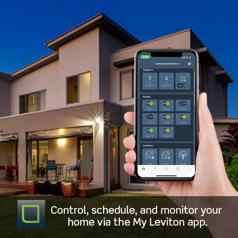 Leviton Decora Smart Switch, Wi-Fi 2nd Gen, Neutral Wire Required, Works with Matter, My Leviton, Alexa, Google Assistant, Apple Home/Siri & Wired or Wire-Free 3-Way, D215S-2RW, White - Image 9