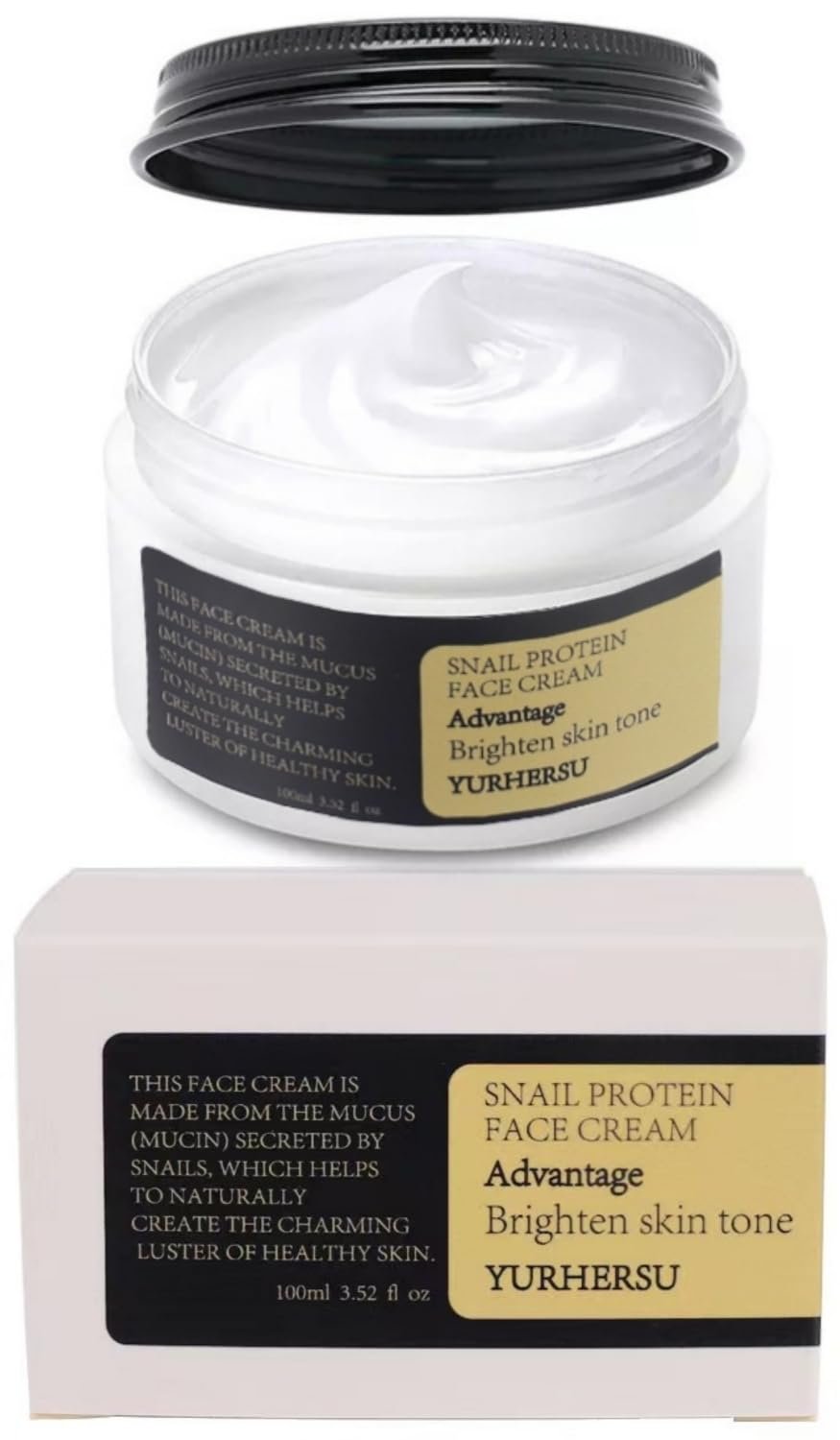 Snail Mucin Moisturizing Lifting Firming Cream, 92% Snail Collagen Essence, Anti-Wrinkle Face, Hydrating Serum Shrink Pores Acne, Daily Facial Repair Gel for Dry & Sensitive Skin; 3.52 fl oz - Image 2