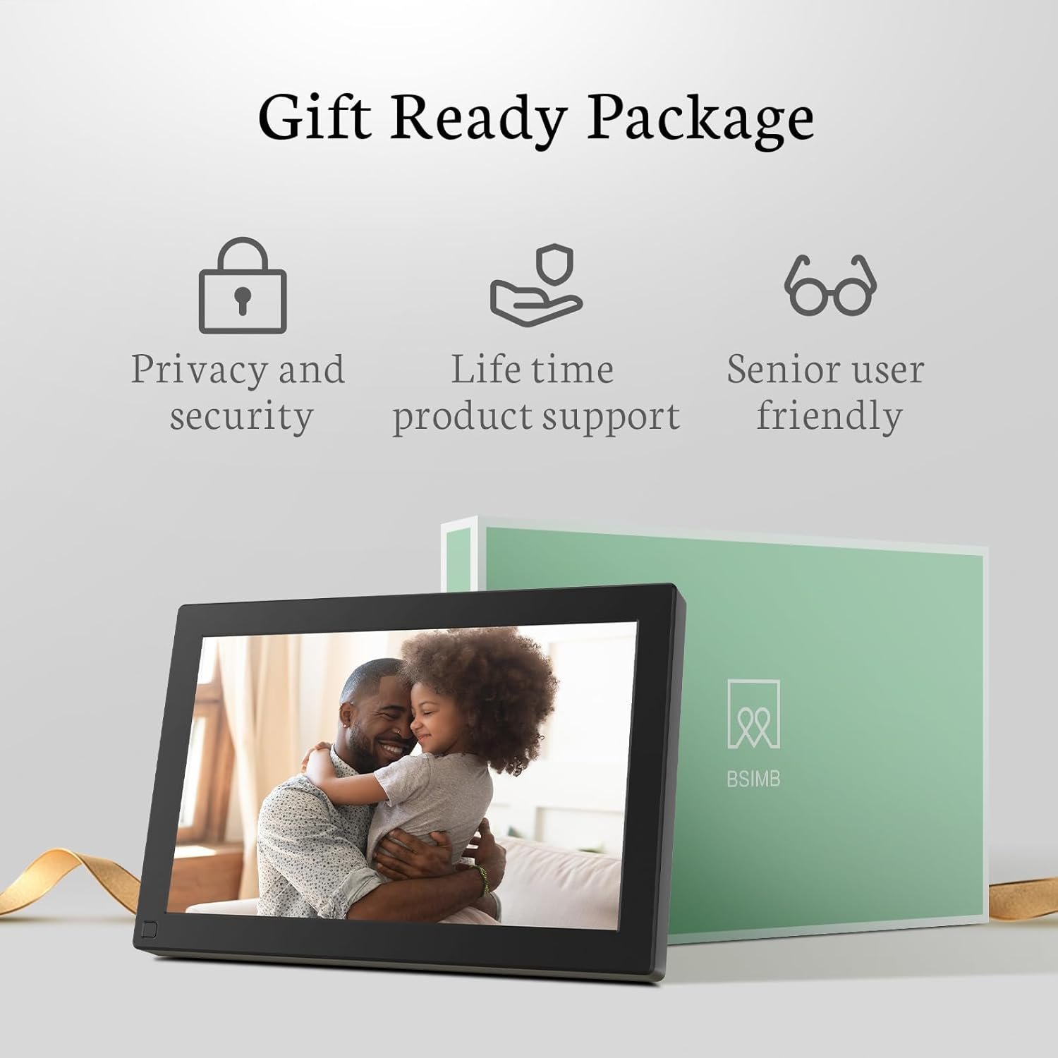 BSIMB 10.1 Inch Digital Picture Frame, WiFi Digital Photo Frame Touchscreen 1280x800 HD 32GB Electronic Picture Frame, Auto-Rotate, Wall Mountable, Share Photos via App/Email, Gift for Women - Image 10