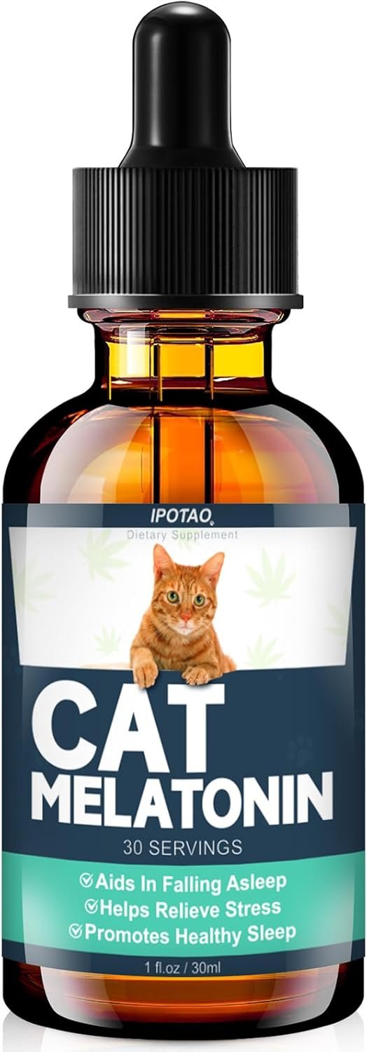 Cat Melatonin - Cat Calming Products for Stress & Anxiety Relief, Melatonin for Cats' Sleep Aid, Cat Relaxer Calming Drops, Support Restful Sleep for Your Cat, 1 fl oz - Image 2