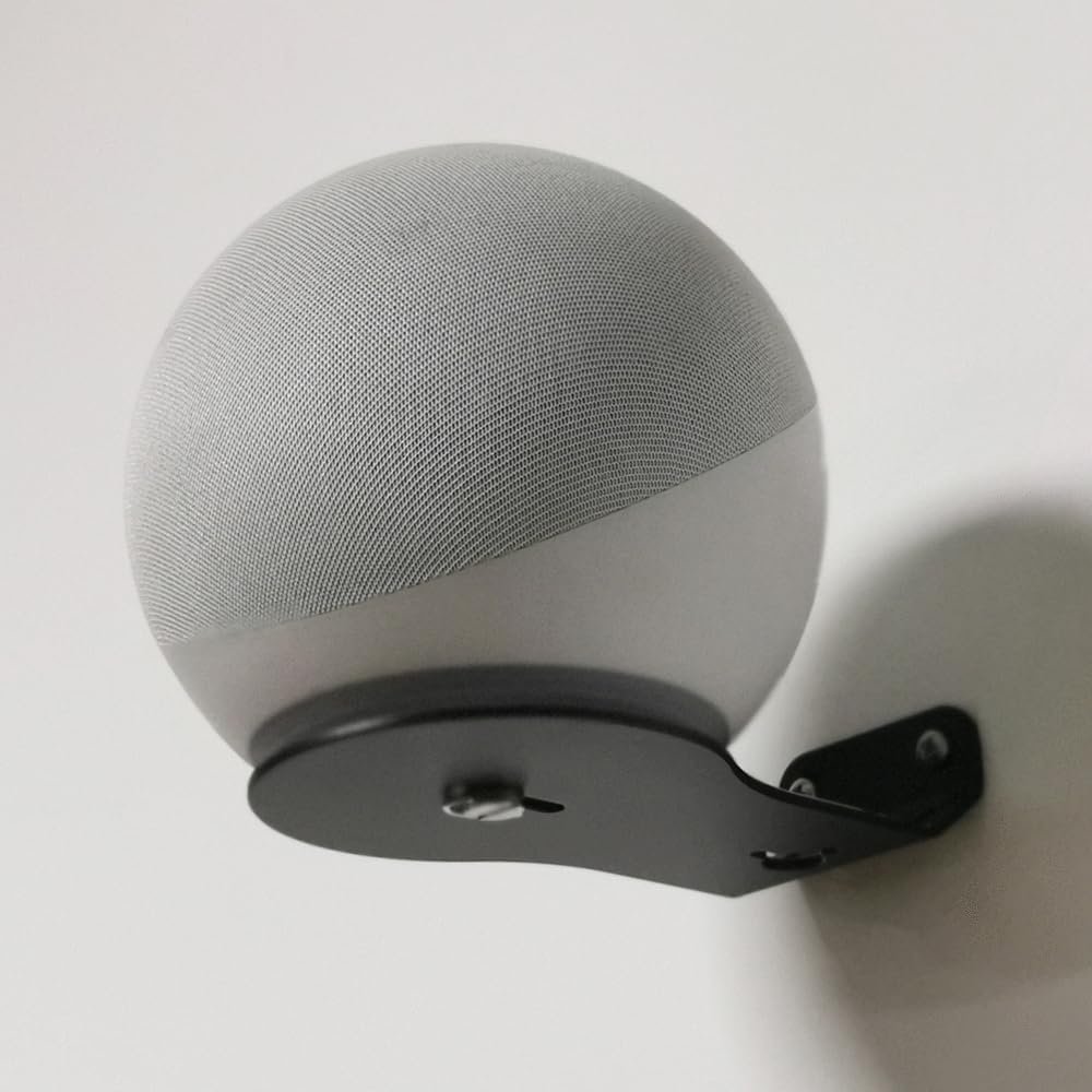 Wall Mount Stand for All-New Echo (4th Gen) / Echo (3rd Gen),Aviation Aluminum, Two Types of Wall Hanging Angles,Only Made and for Amazon Alexa, Black ES018-01 - Image 2