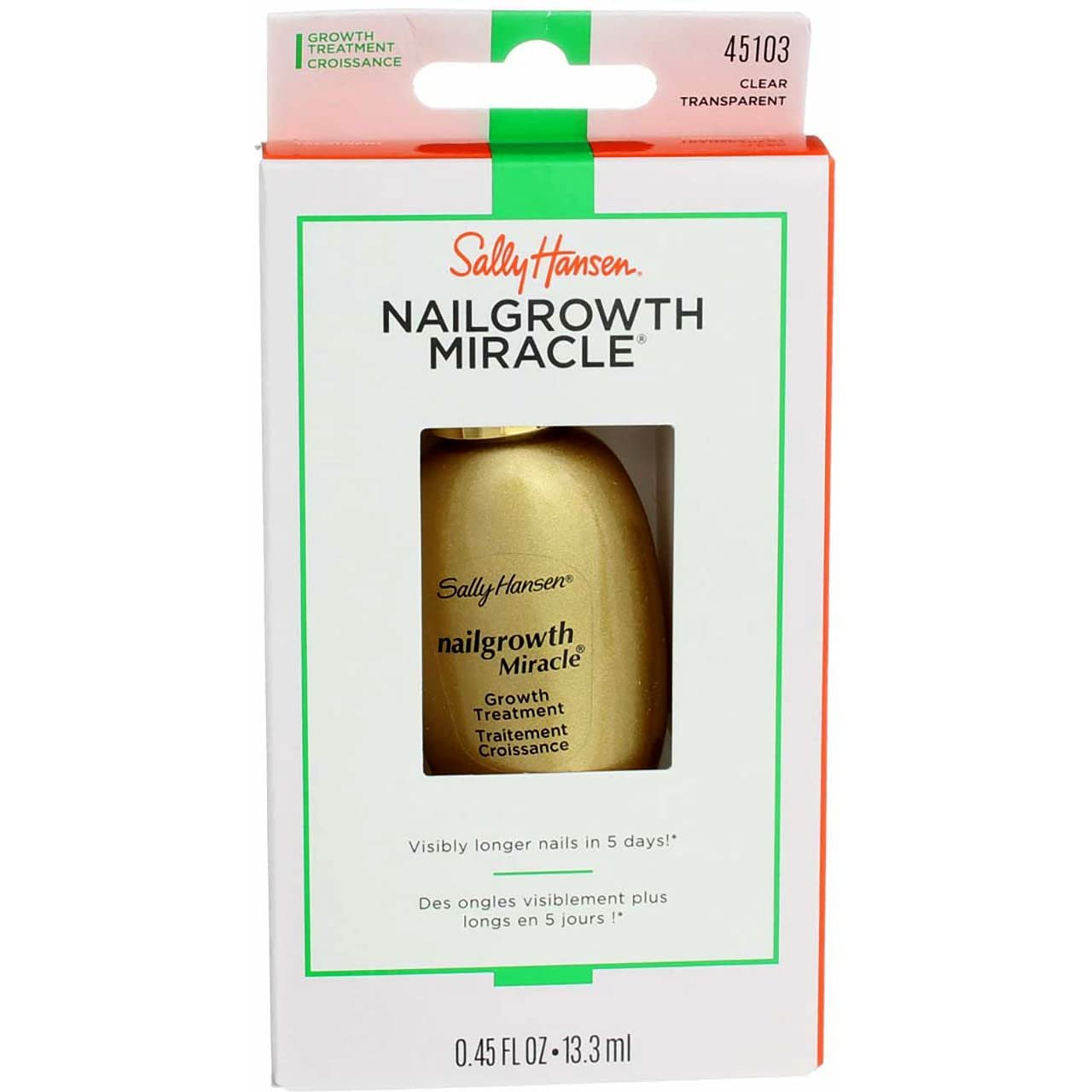 Sally Hansen Nail Growth Miracle Growth Treatment Clear 0.45 Ounce (13.3ml) (2 Pack) - Image 2