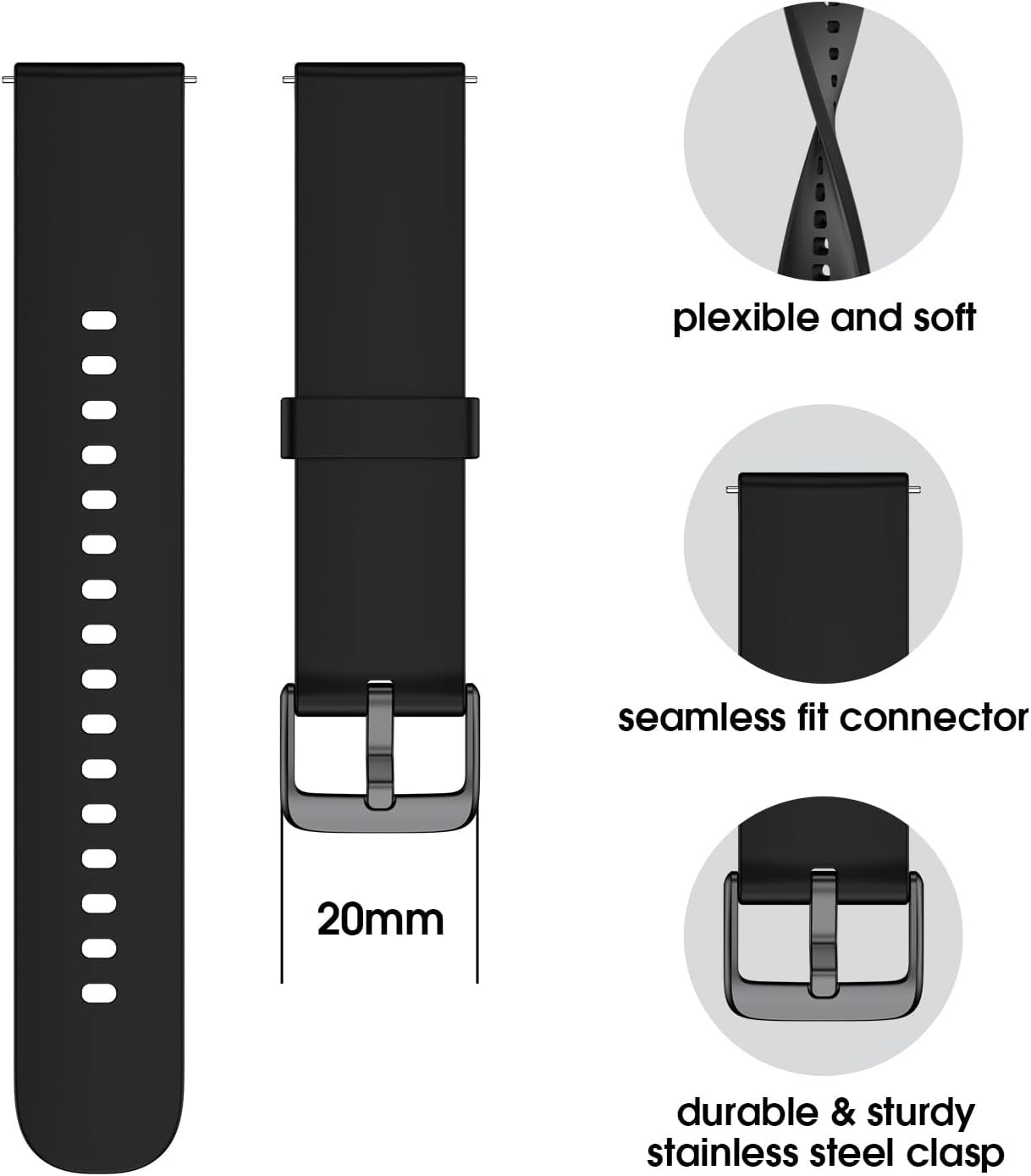 Smart Watch, IP68 Waterproof Fitness Tracker with Heart Rate, SpO2 and Sleep Monitor, Pedometer Fitness Watch for Women Men, Step Counter, Smartwatch Compatible with iOS Android Phones - Image 9