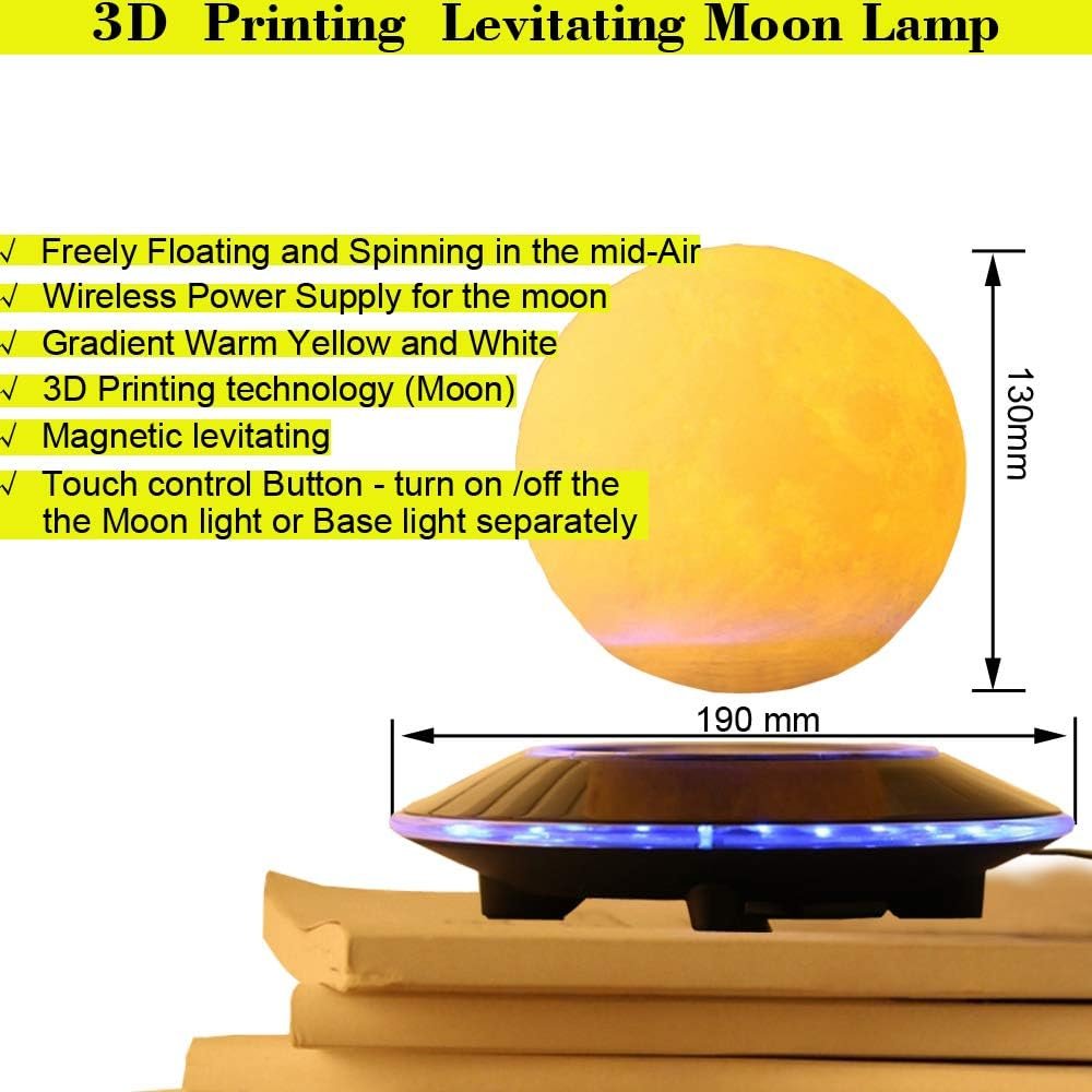 VGAzer Levitating Moon Lamp,Floating and Spinning in Air Freely 16 Colors 20 Models with Gradually Changing LED Lights for Home,Office Decor,Unique Holiday Gifts,Night Light - Image 3