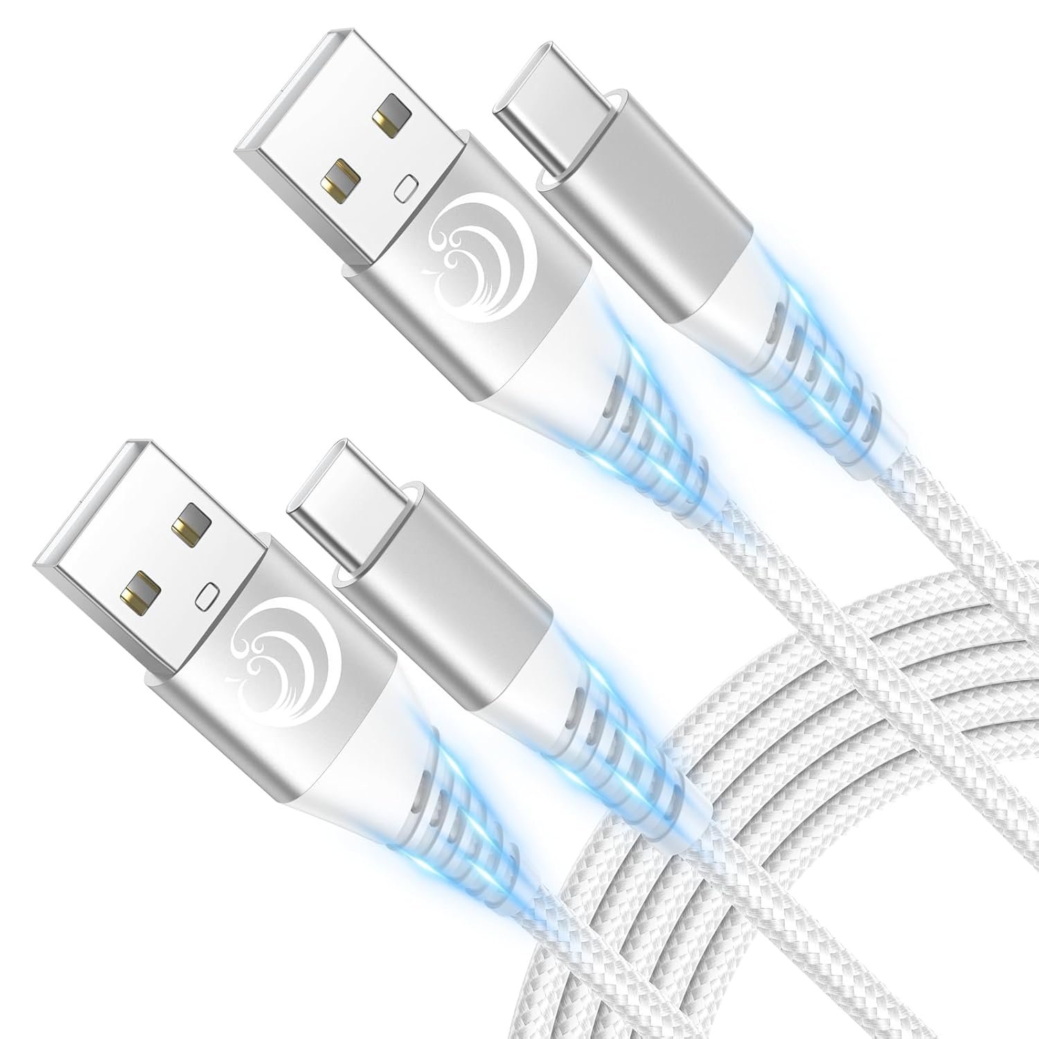 USB C Cable 10ft 2Pack,3.1A Type C Charger Fast Charging Cord Braided Long USB A to USB C Cable for Samsung Galaxy A03s A12 A13 A14 A15 5G A32 A35 A53 A71 S20 S21 S22 S23 S24 Z FILP 6, Android Phone - Image 2