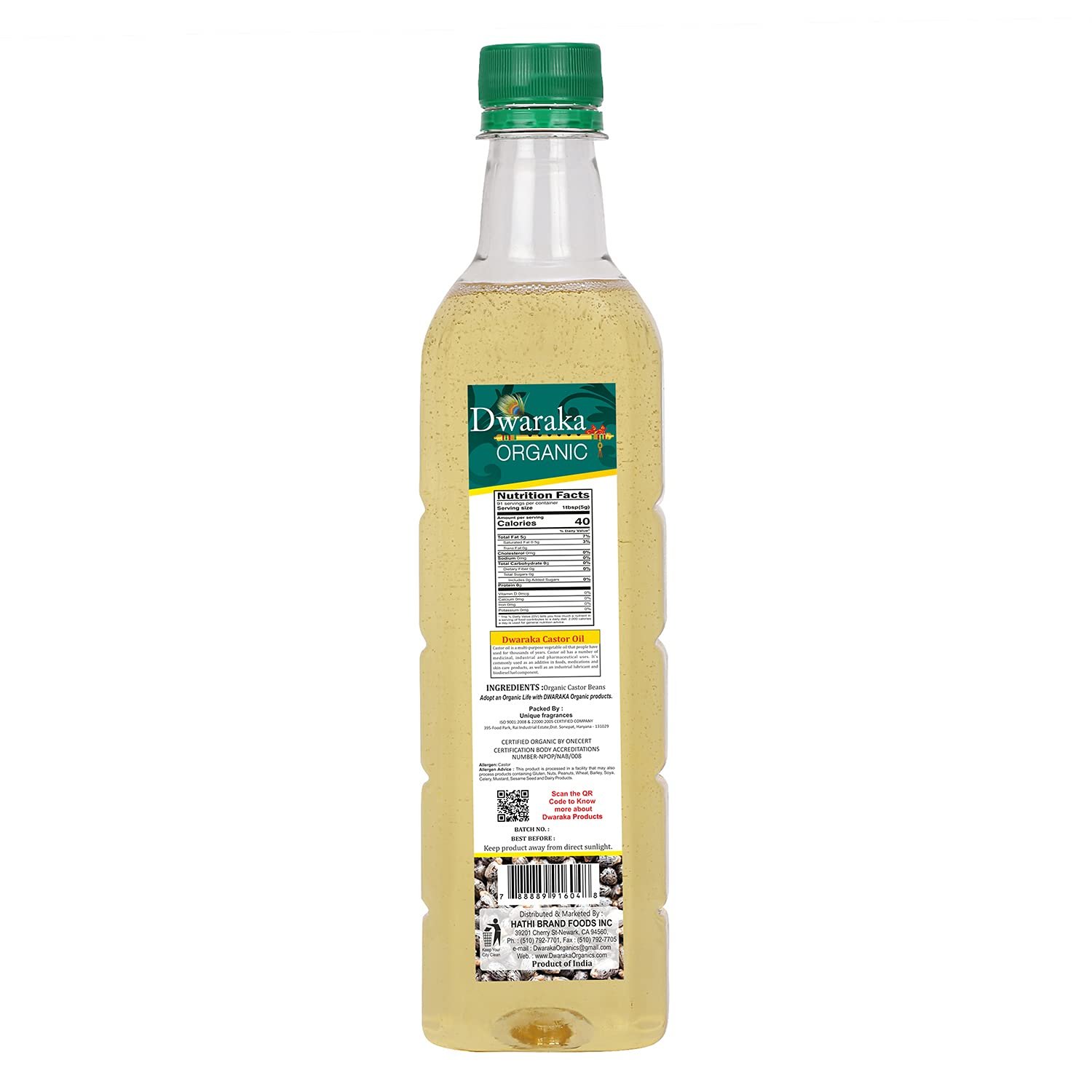 Dwaraka Organic Cold Pressed Castor Oil for Hair Growth, Skin & Digestion - 16.9 Fl Oz (500 ML) | USDA Organic, Non-GMO, All Natural - Image 3